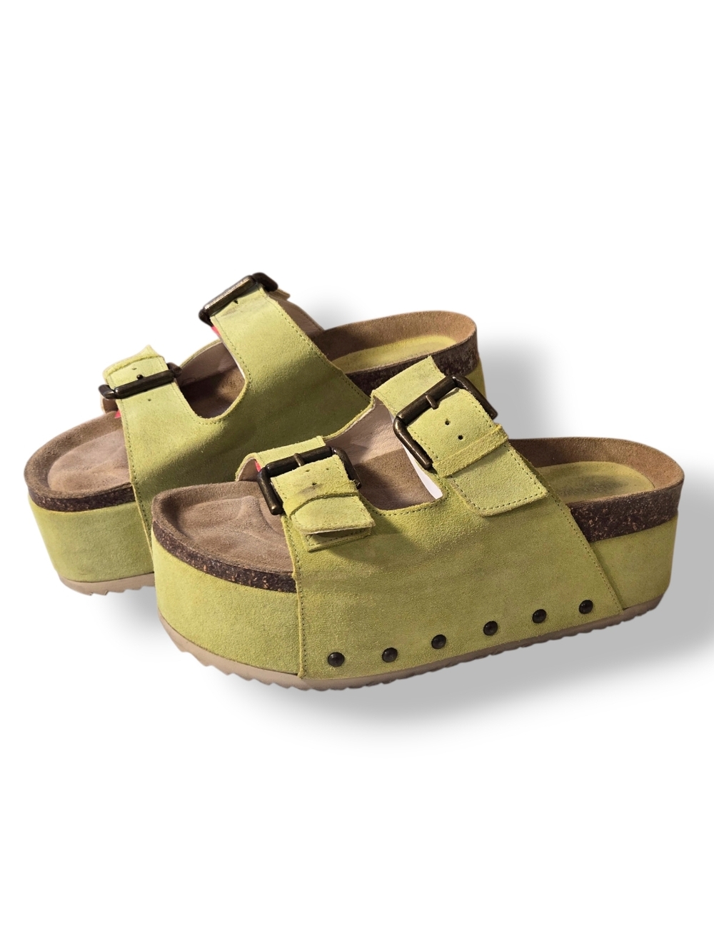 Intentionally Blank Rule Breaker Cooper 2 Sandals Pistachio Size 37 Flatform